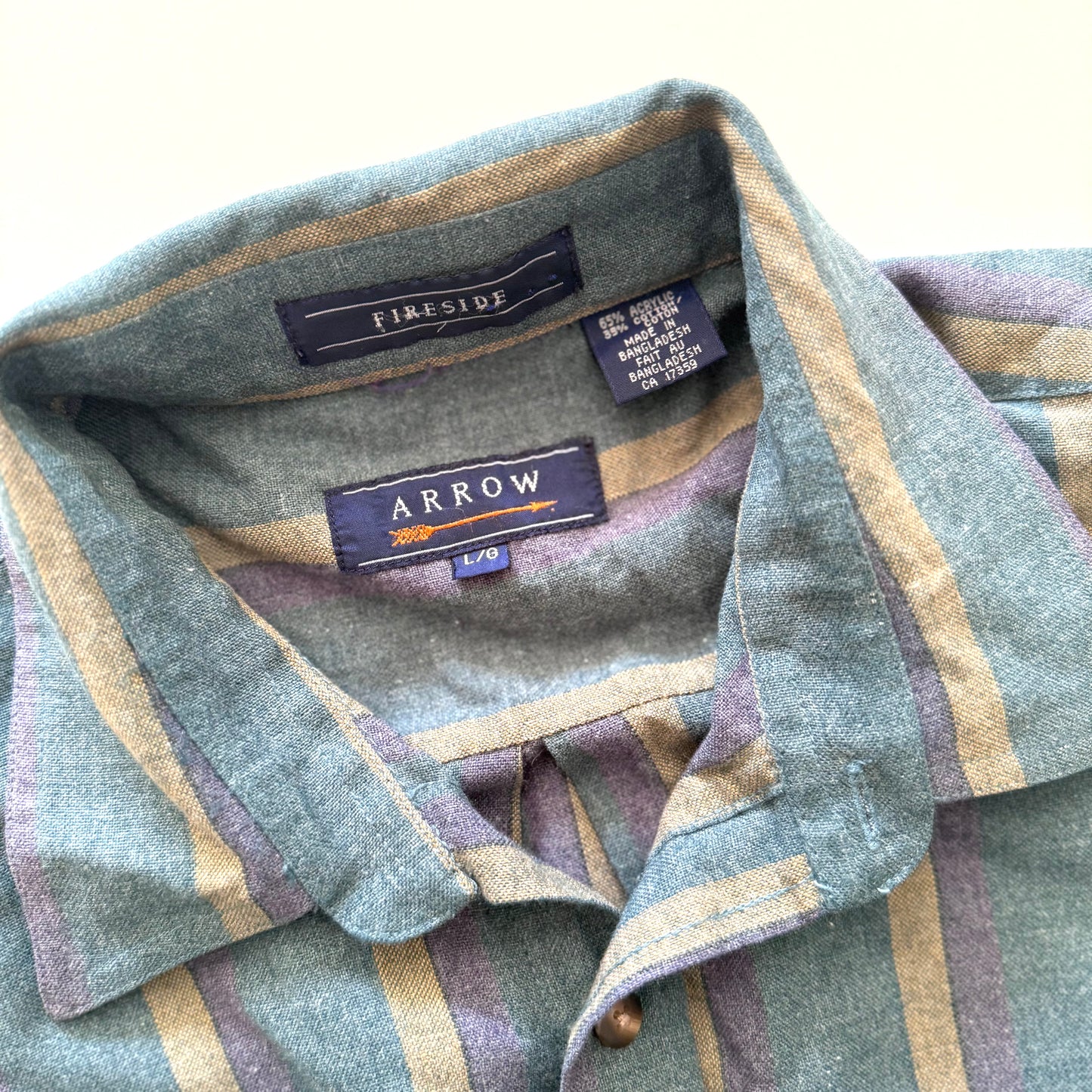 Secondhand Arrow, Striped Button Up