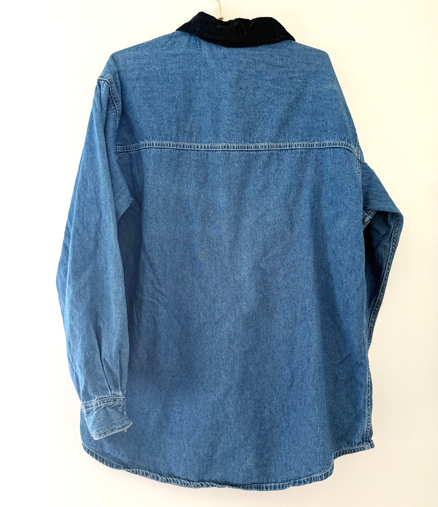 Vintage Basic Editions, Holiday Denim Button Up Shirt