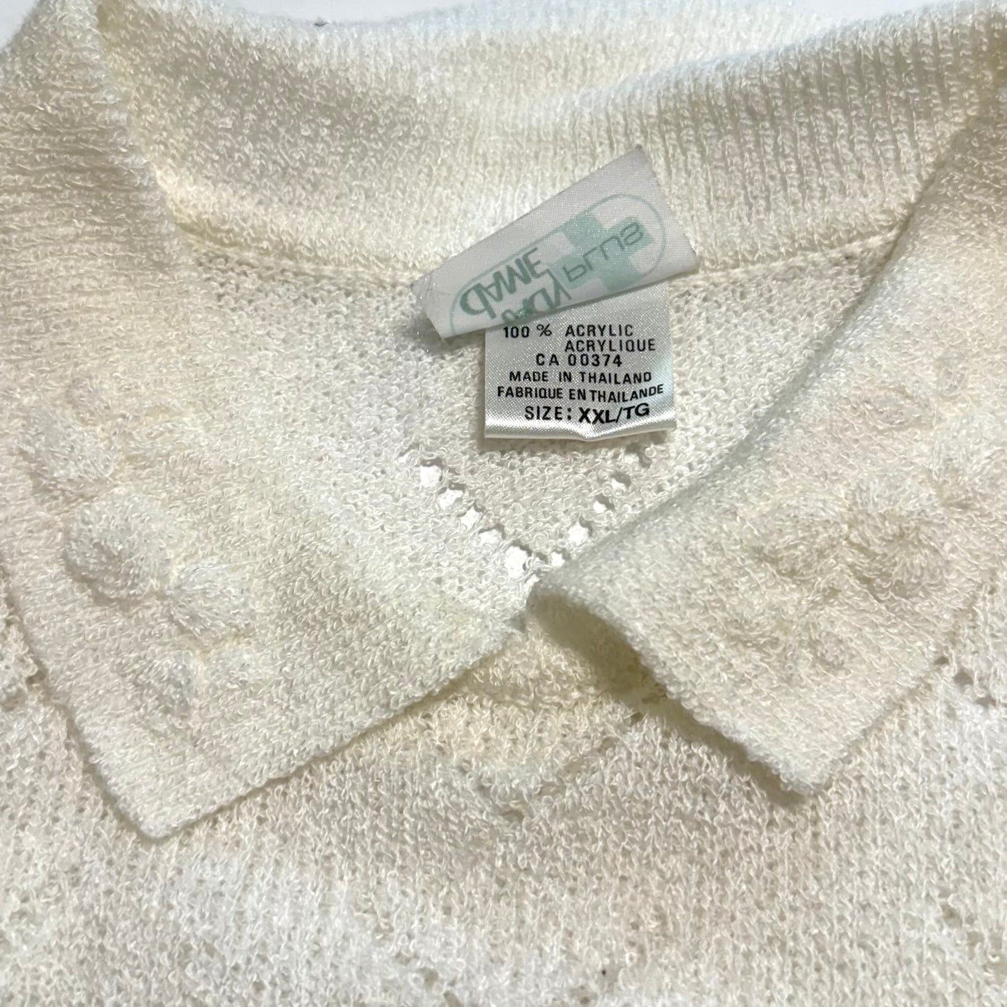 Vintage Lady Dame Plus, Collared White Short Sleeve Shirt