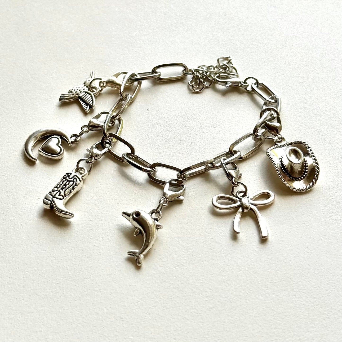 Handmade Y2K Style Cowgirl Charm Bracelet