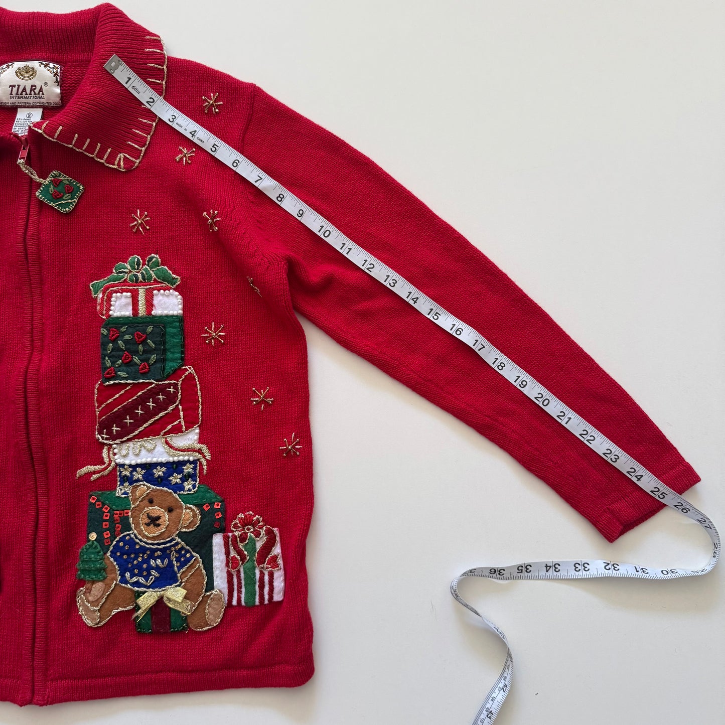 Vintage Tiara, Christmas Cardigan