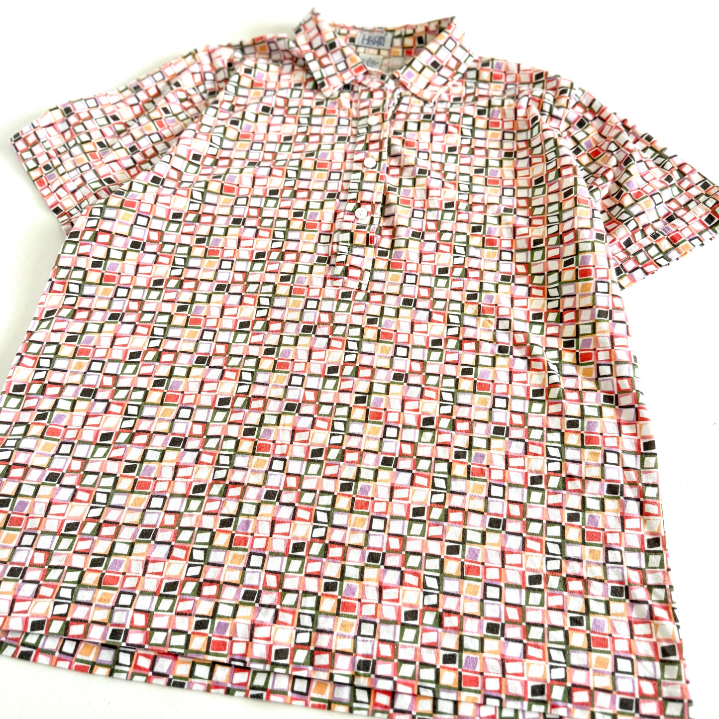 Secondhand Leon Levin, Geometric Polo Shirt