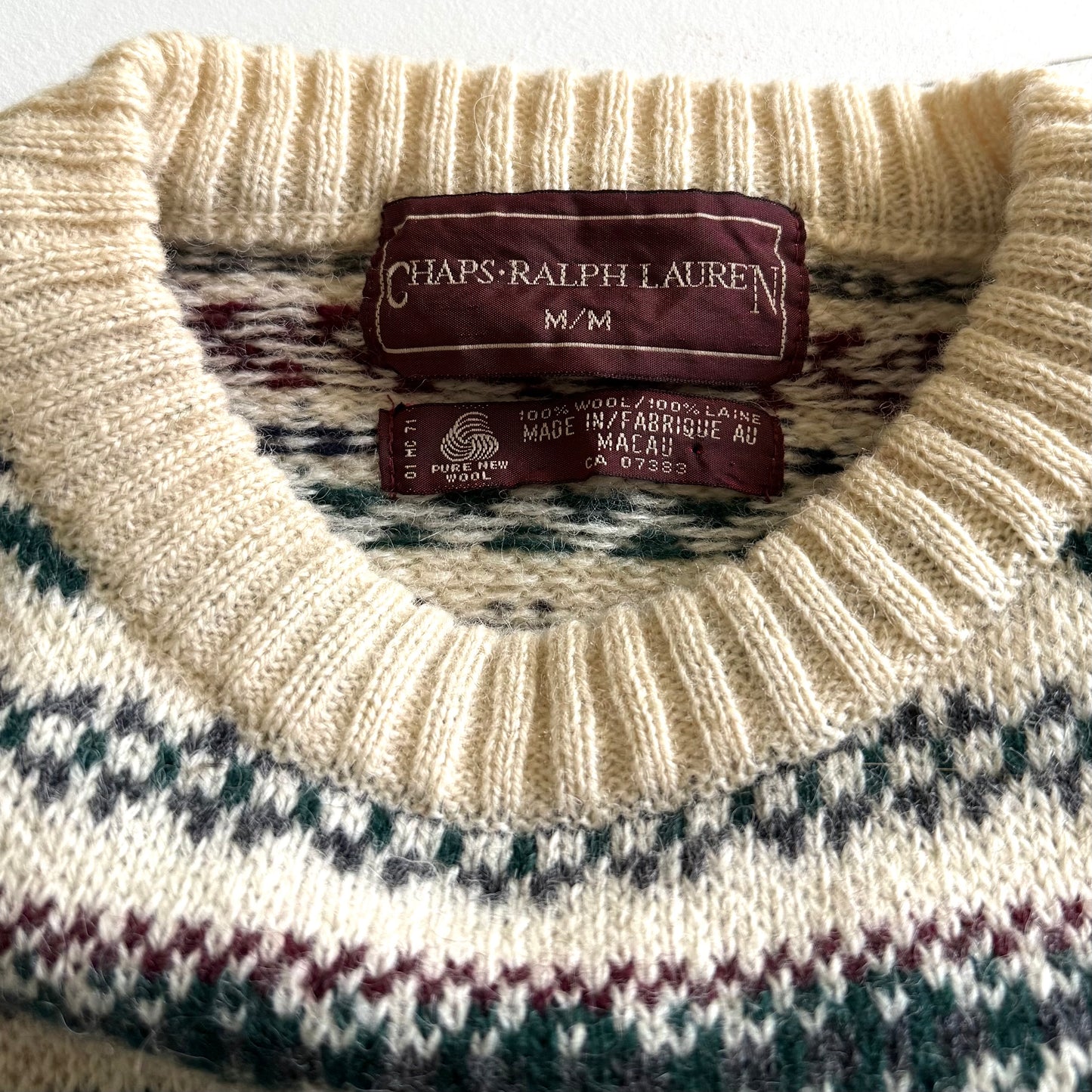 Vintage Chaps Ralph Lauren, Wool Sweater
