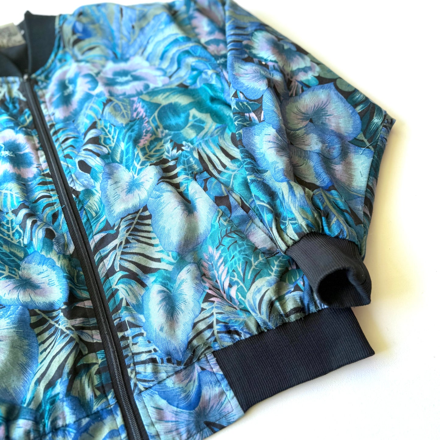 Vintage Northern Climate, Tropical / Floral Bomber Style Jacket
