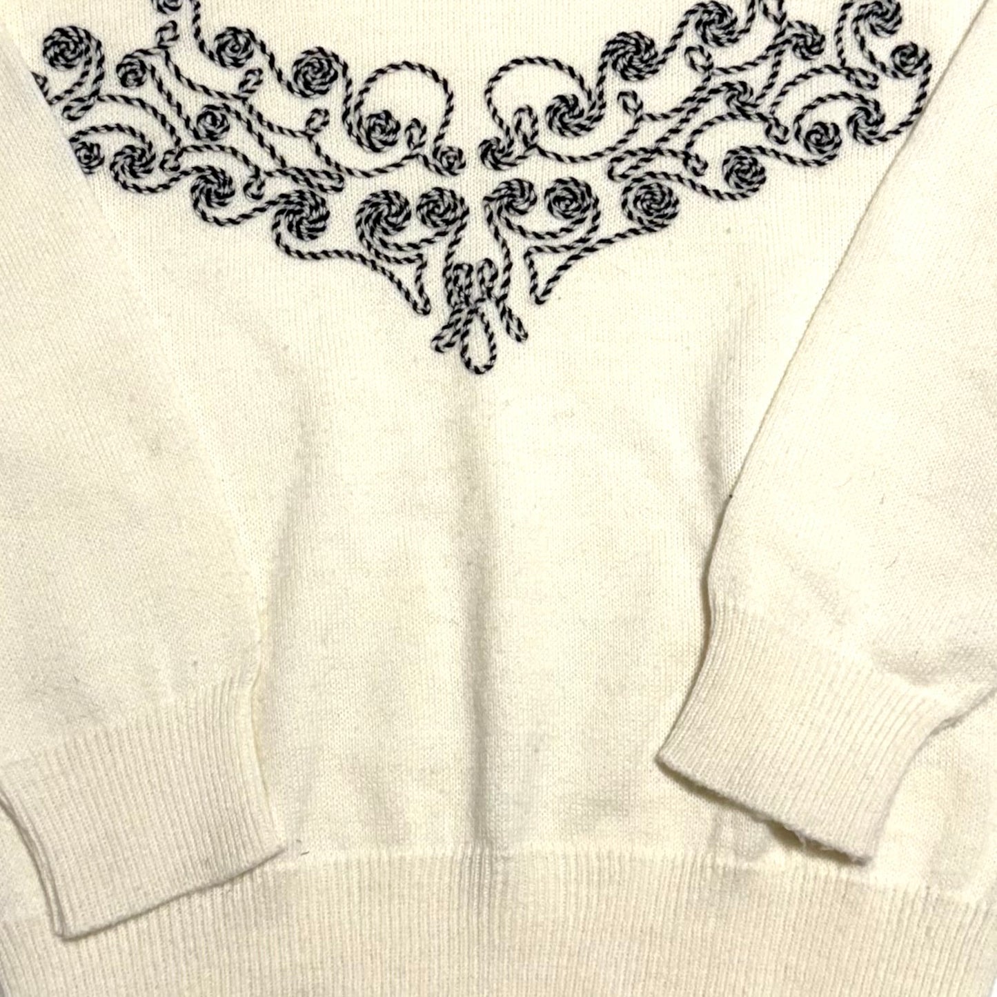 Vintage Tricots Excelsior Knits, Swirl Patterned Sweater