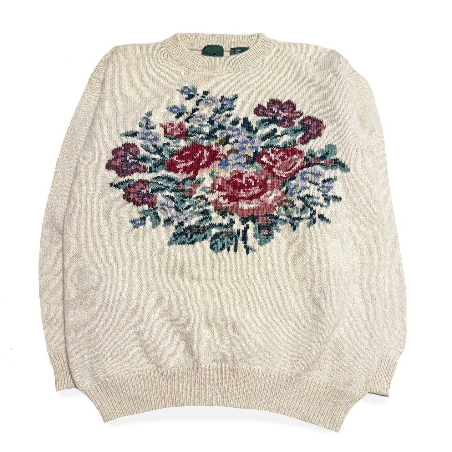 Vintage Northern Reflections, Wool Blend Floral Sweater