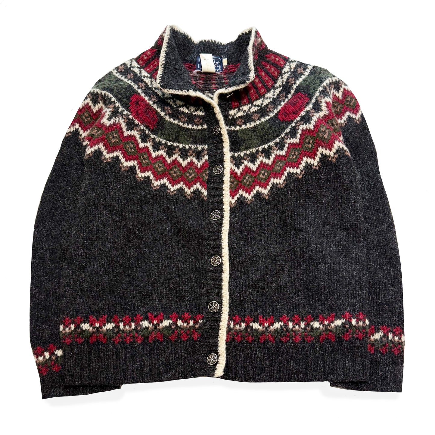 Vintage Woolrich, Wool Blend Rose Cardigan