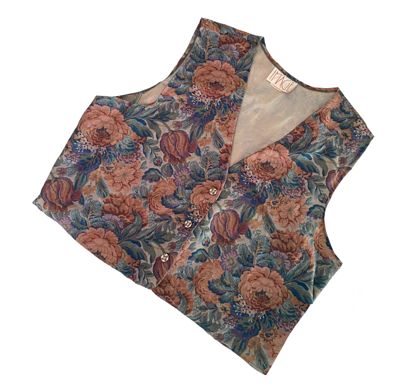 Vintage Image Floral Vest