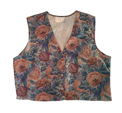 Vintage Image Floral Vest