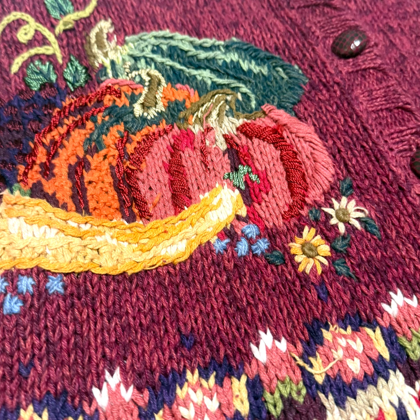 Vintage Heirloom Collectibles, Thanksgiving Autumn Cardigan
