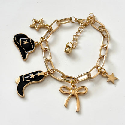 Handmade Cowgirl Y2K Style Charm Bracelet