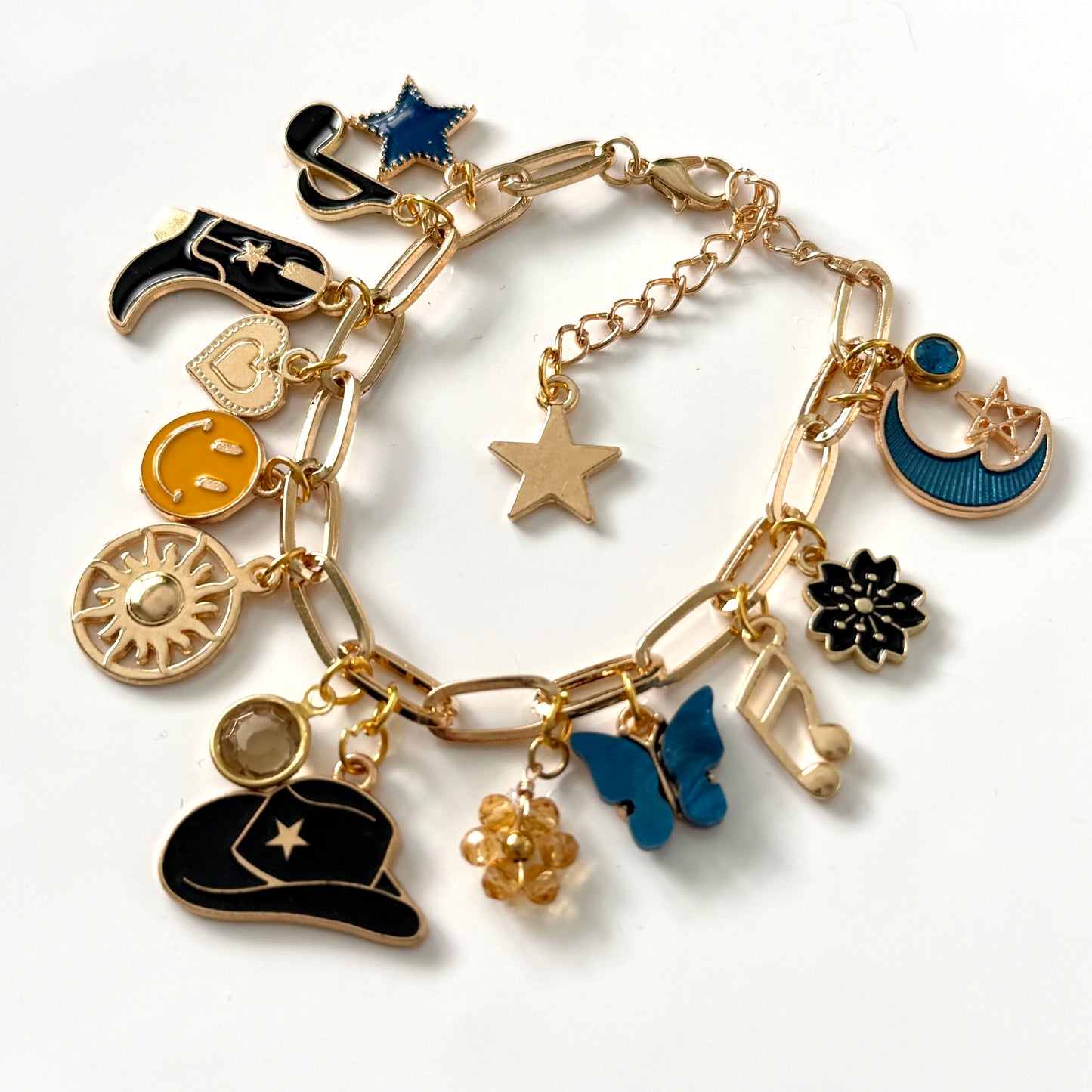 Handmade Cowgirl Music Festival Y2K Style Charm Bracelet