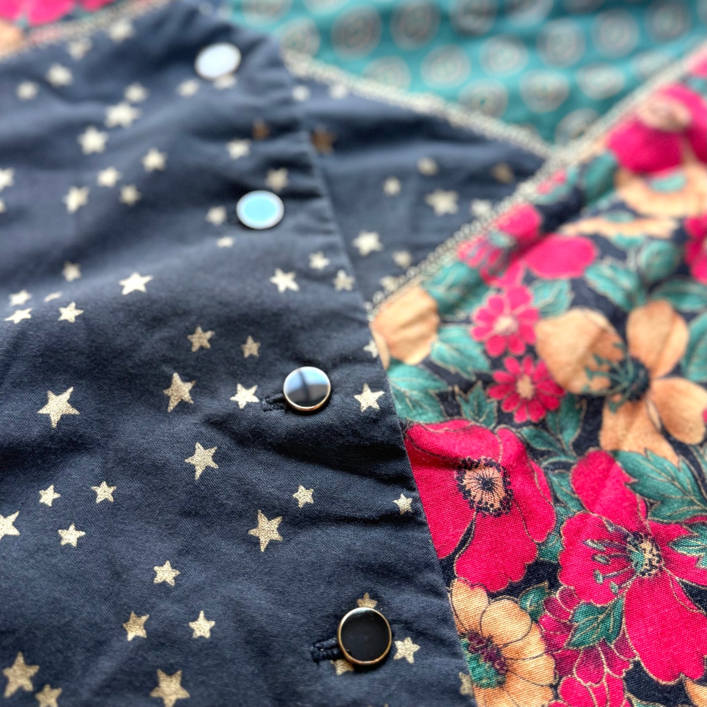 Vintage Christmas Floral Vest