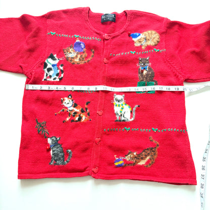 Vintage Rainbow Bridge, Christmas Cat Sweater