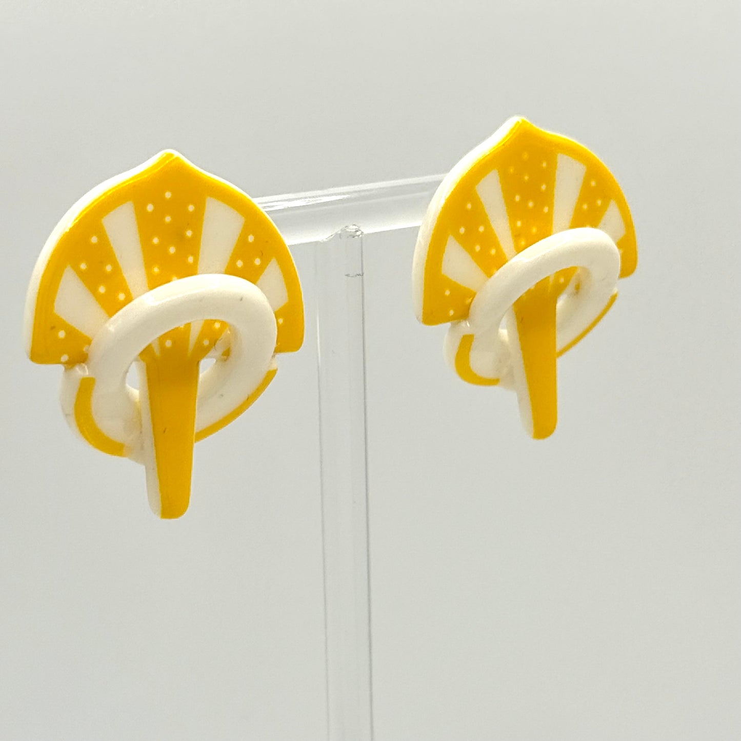 Vintage Lemon Yellow Earrings
