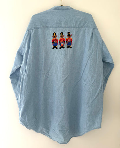 Vintage Christmas Bears Button Up Shirt