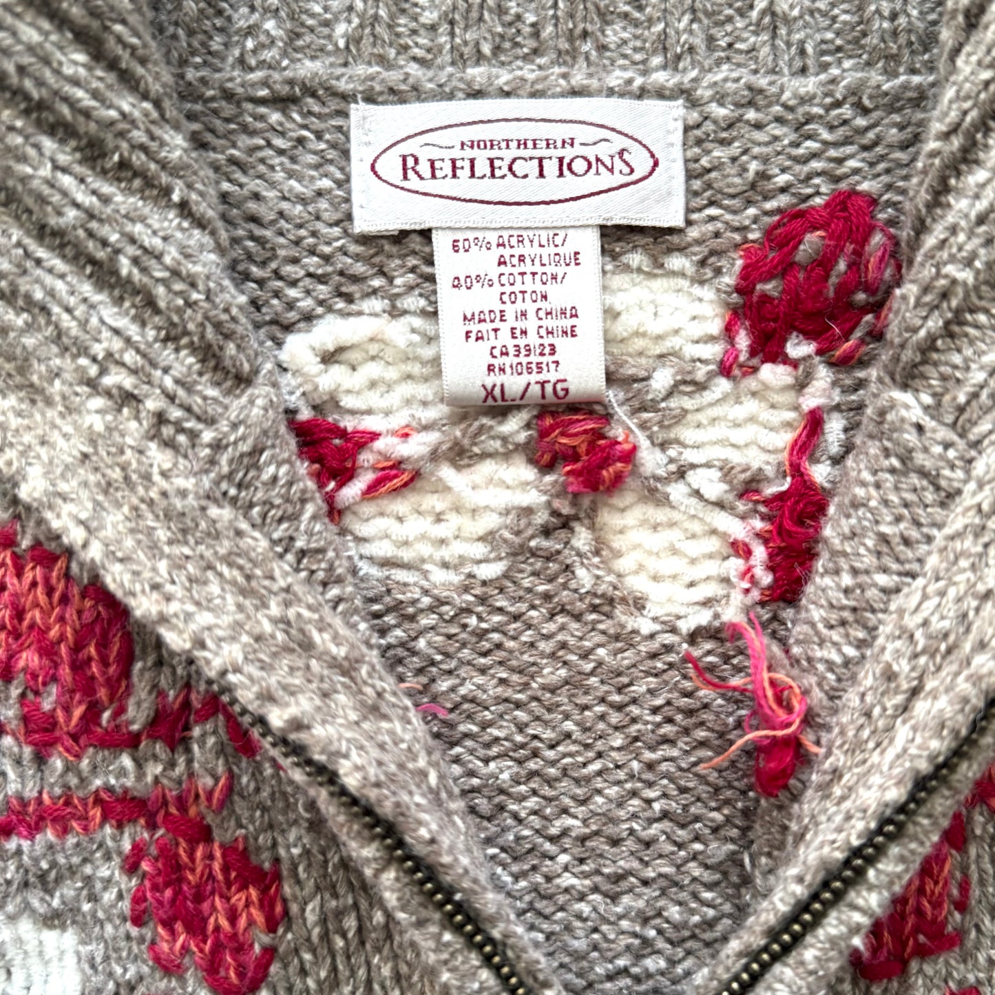 Secondhand Northern Reflections, Quarter Zip Sweater