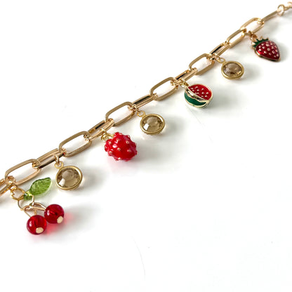 Handmade Fruit Y2K Style Charm Bracelet