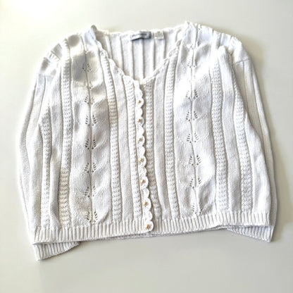 Vintage En Chante, White Cardigan