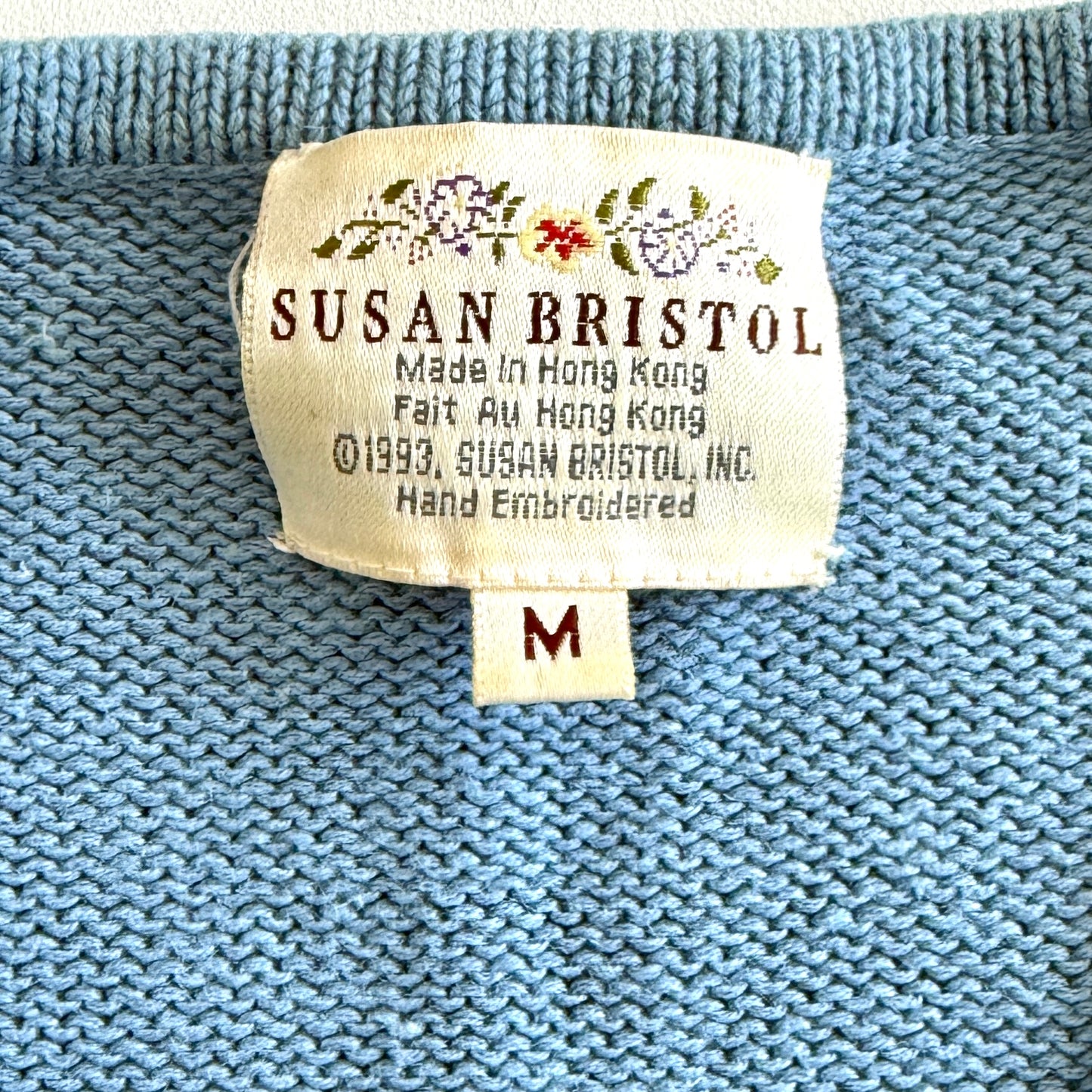 Vintage Susan Bristol, 90's Ocean Short Sleeve Sweater