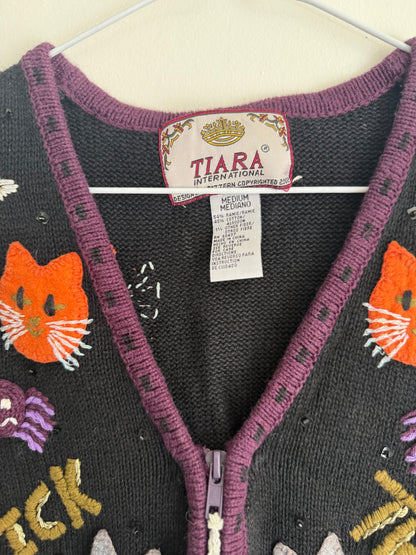 Vintage Tiara, Cat Halloween Vest