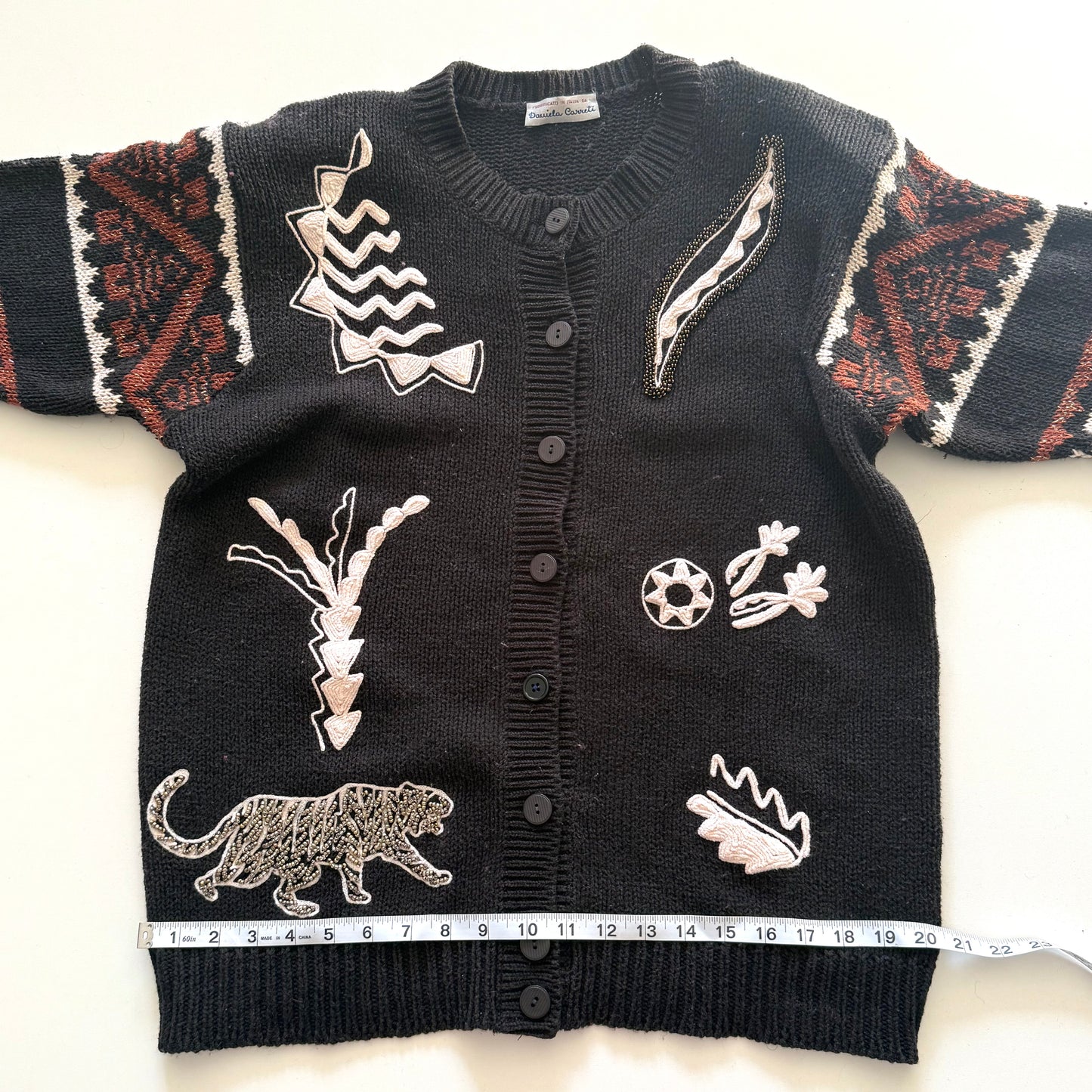 Vintage Italian Made, Safari Cardigan
