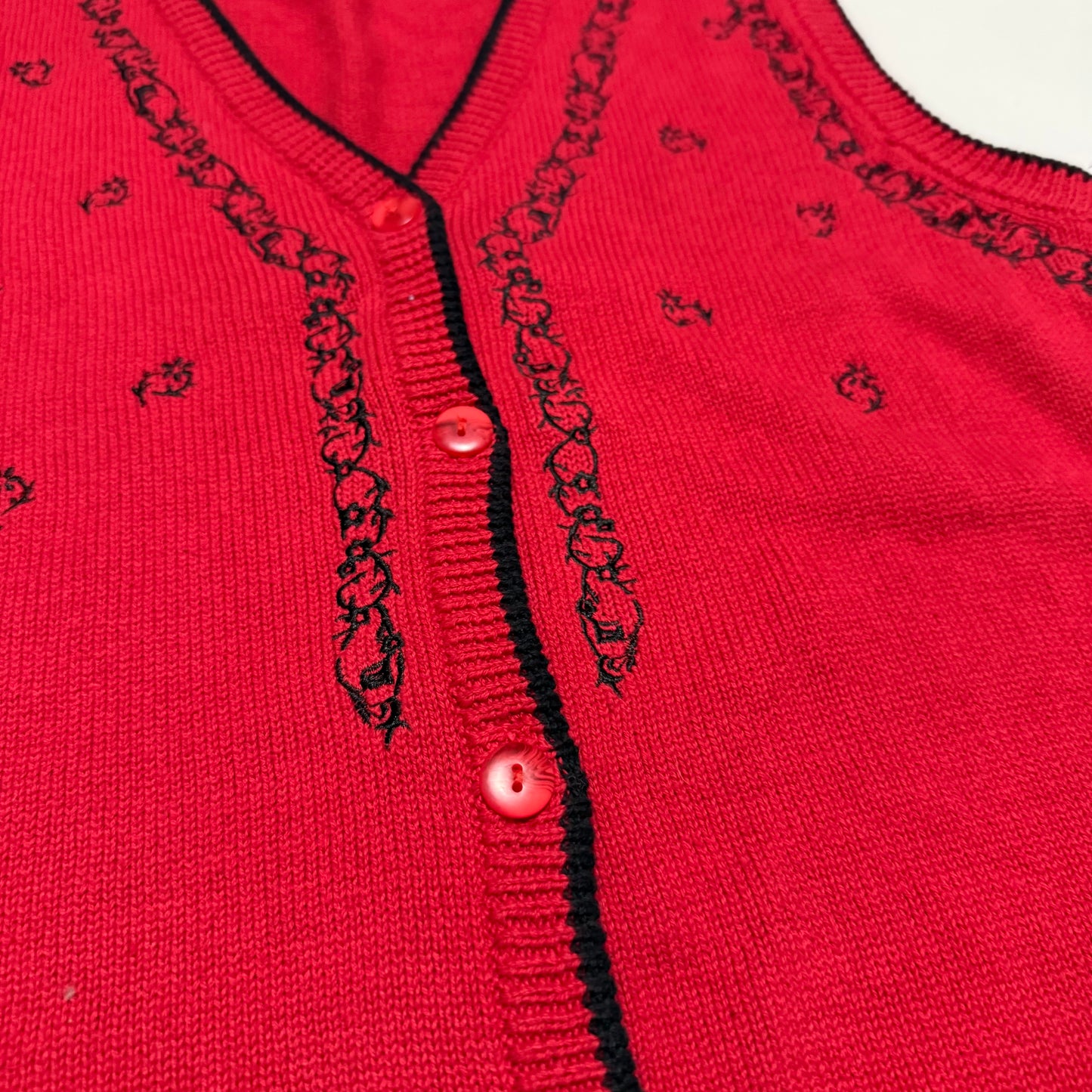 Vintage Tabi, Red Holiday Vest