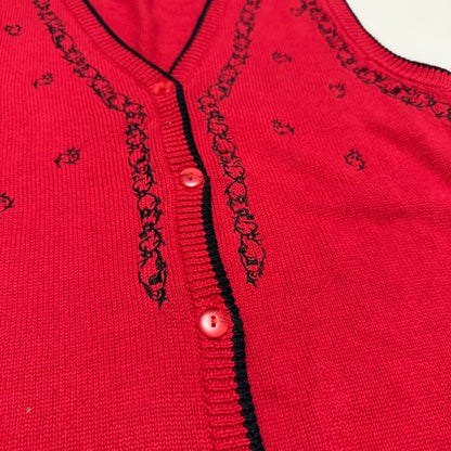 Vintage Tabi, Red Holiday Vest