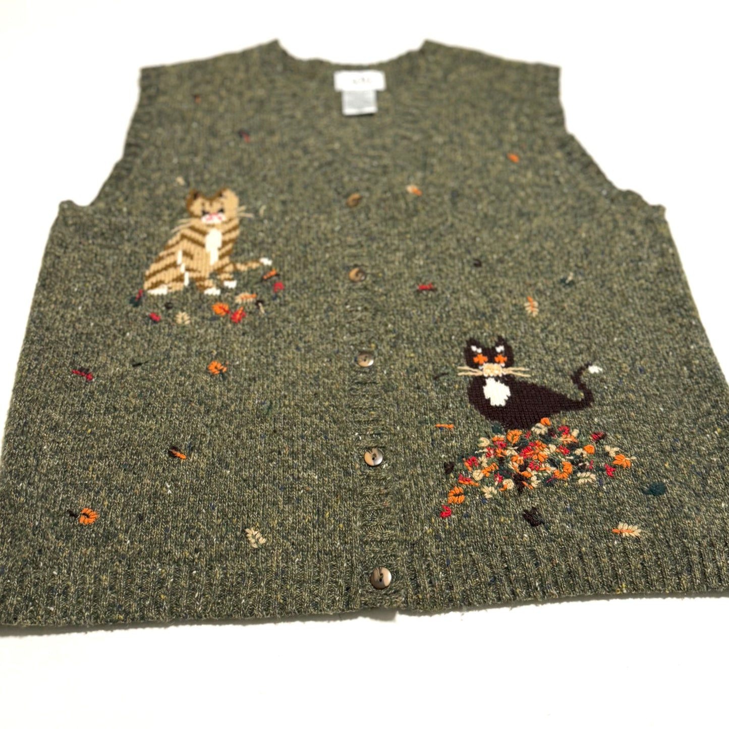 Vintage Tabi International, Wool Blend Autumn Cat Vest