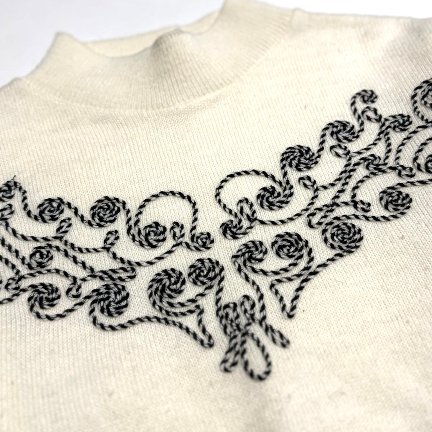 Vintage Tricots Excelsior Knits, Swirl Patterned Sweater