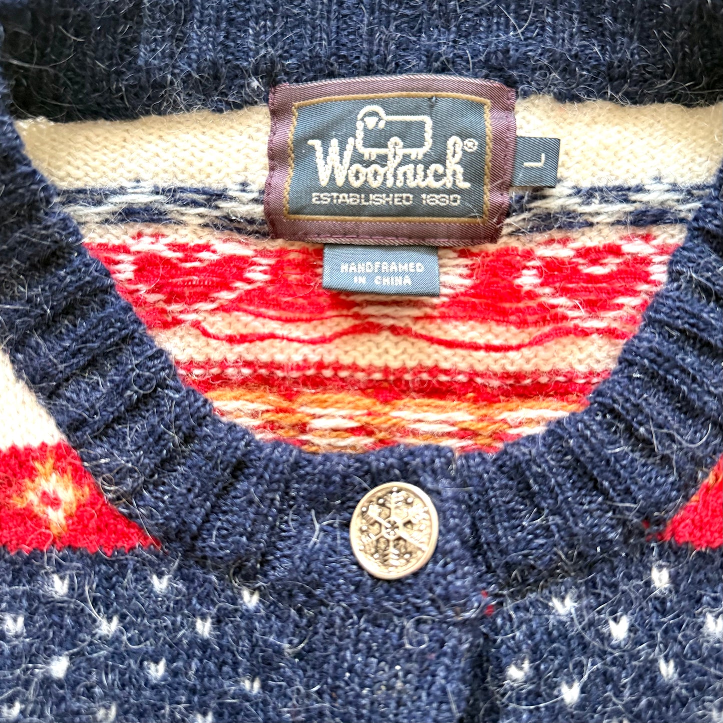 Vintage Woolrich, Christmas Wool Cardigan