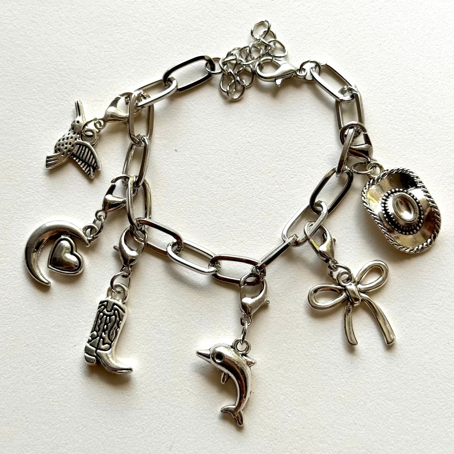 Handmade Y2K Style Cowgirl Charm Bracelet
