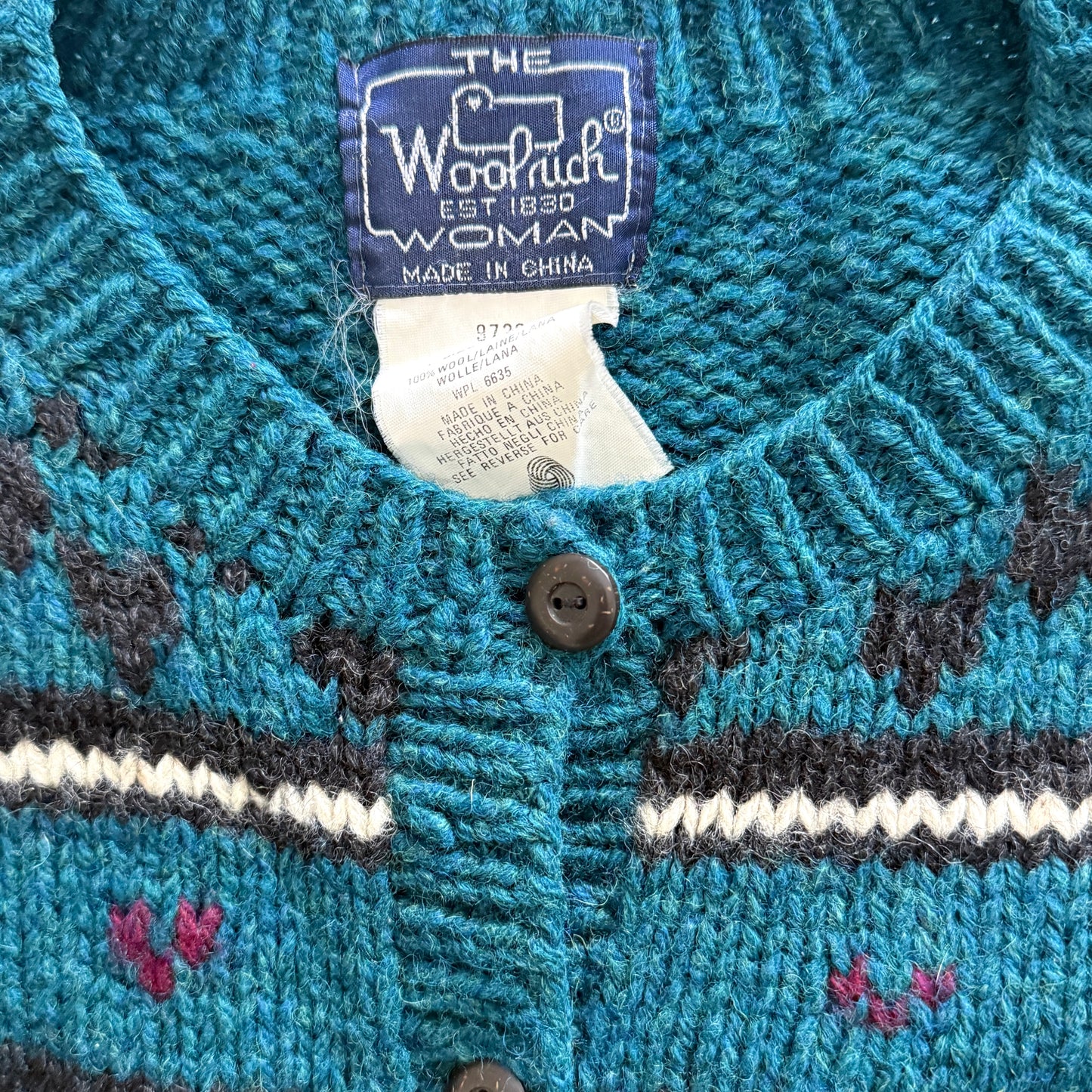 Vintage Woolrich, Sheep Cardigan