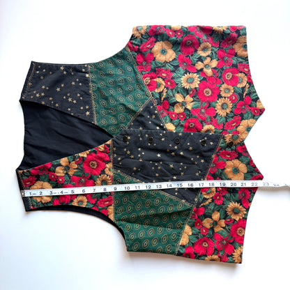 Vintage Christmas Floral Vest