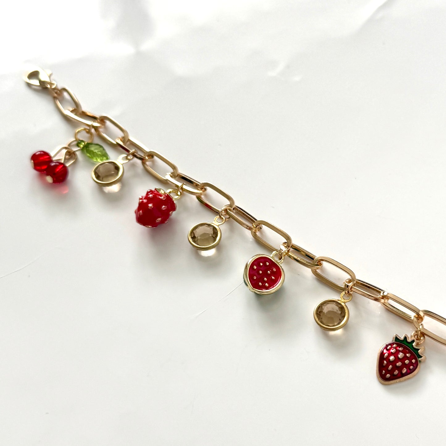 Handmade Fruit Y2K Style Charm Bracelet