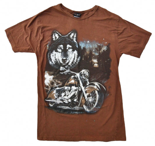 Secondhand Wolf & Motorcycle T-Shirt
