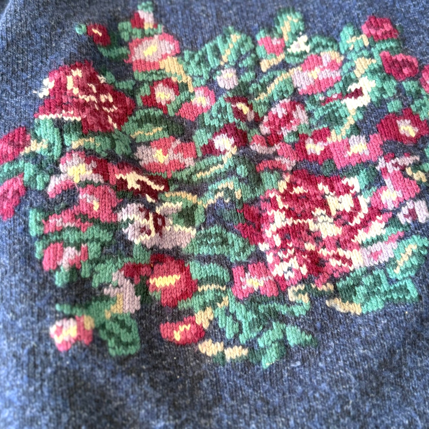 Vintage Northern Reflections, Wool Blend Floral Sweater