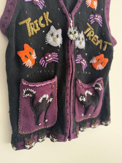Vintage Tiara, Cat Halloween Vest