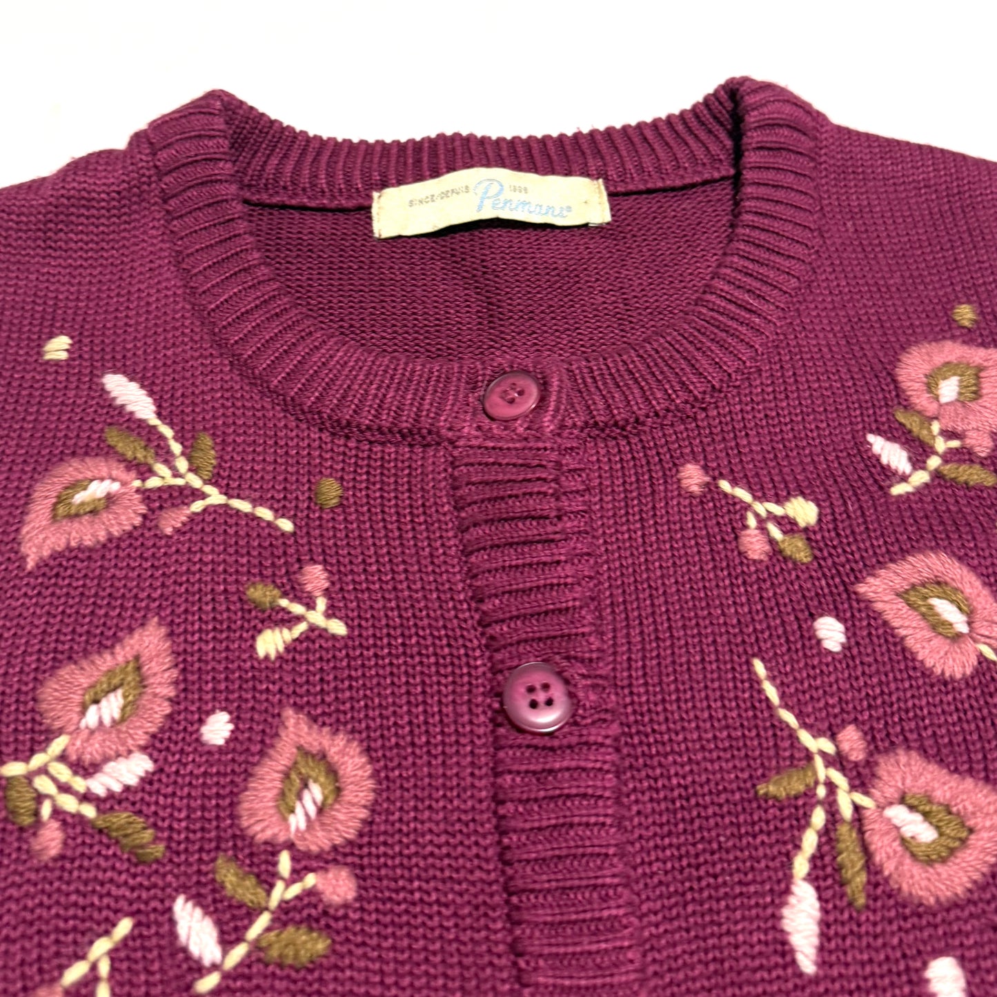 Vintage Penmans, Embroidered Sleeveless Knit Vest