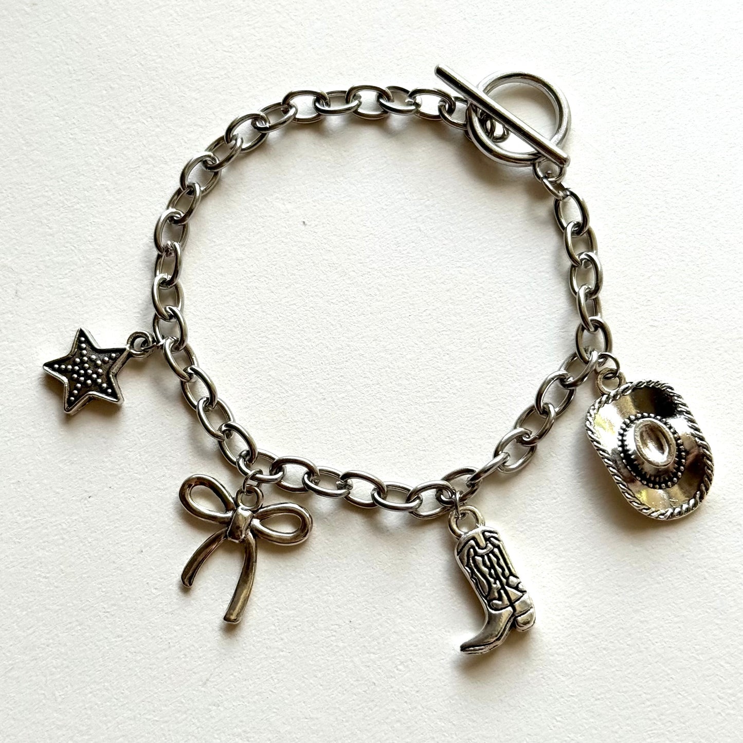 Handmade Cowgirl Charm Bracelet