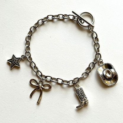 Handmade Cowgirl Charm Bracelet