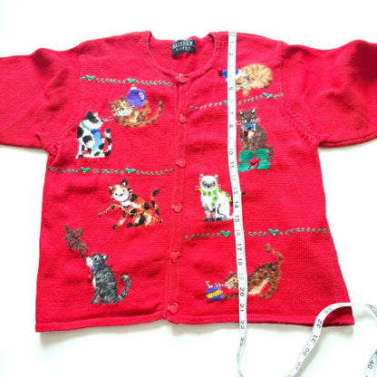 Vintage Rainbow Bridge, Christmas Cat Sweater