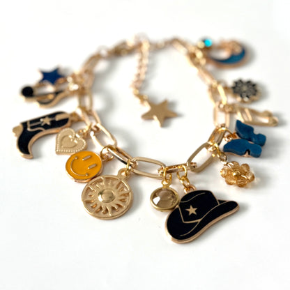 Handmade Cowgirl Music Festival Y2K Style Charm Bracelet