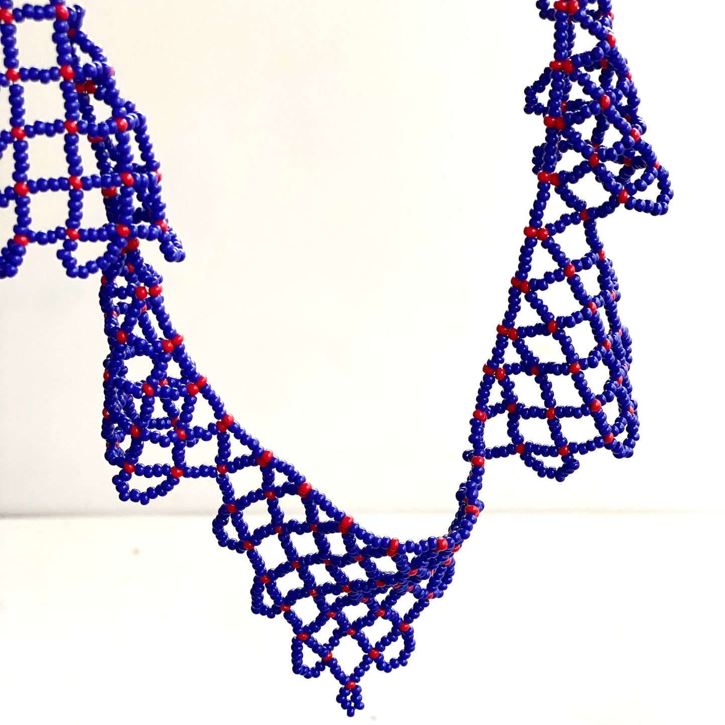 Blue Beaded Statement Necklace