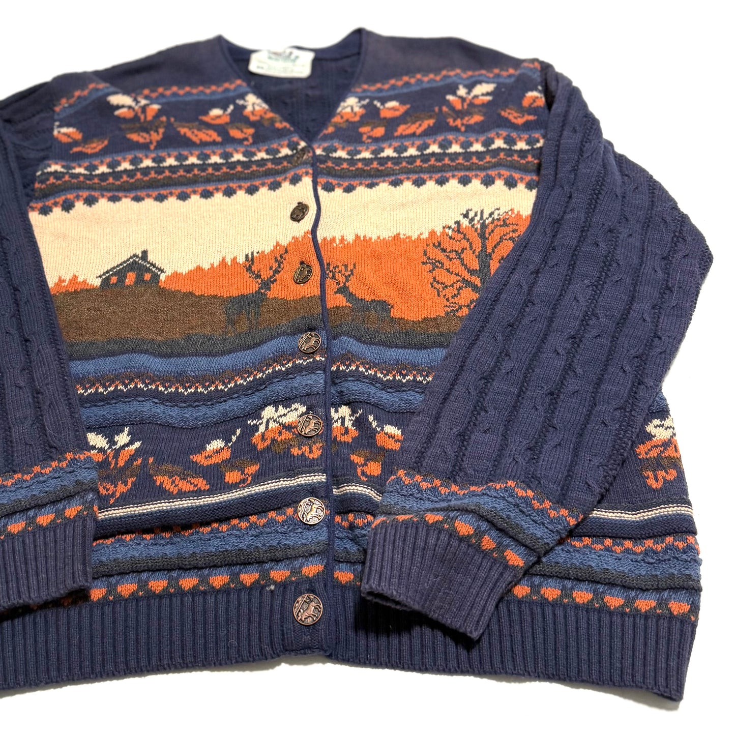 Vintage Northern Reflections by Parkhurst, Autumn Deer Cardigan