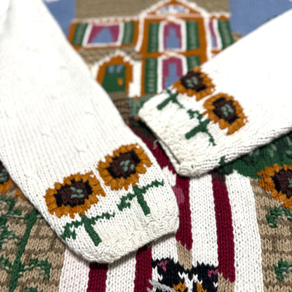 Vintage Signatures by Northern Isles, Cat & Sunflowers Sweater