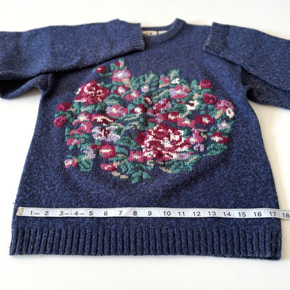 Vintage Northern Reflections, Wool Blend Floral Sweater