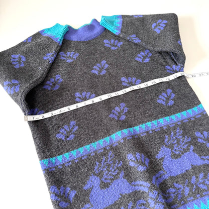 Vintage Whimsical Deer Sweater