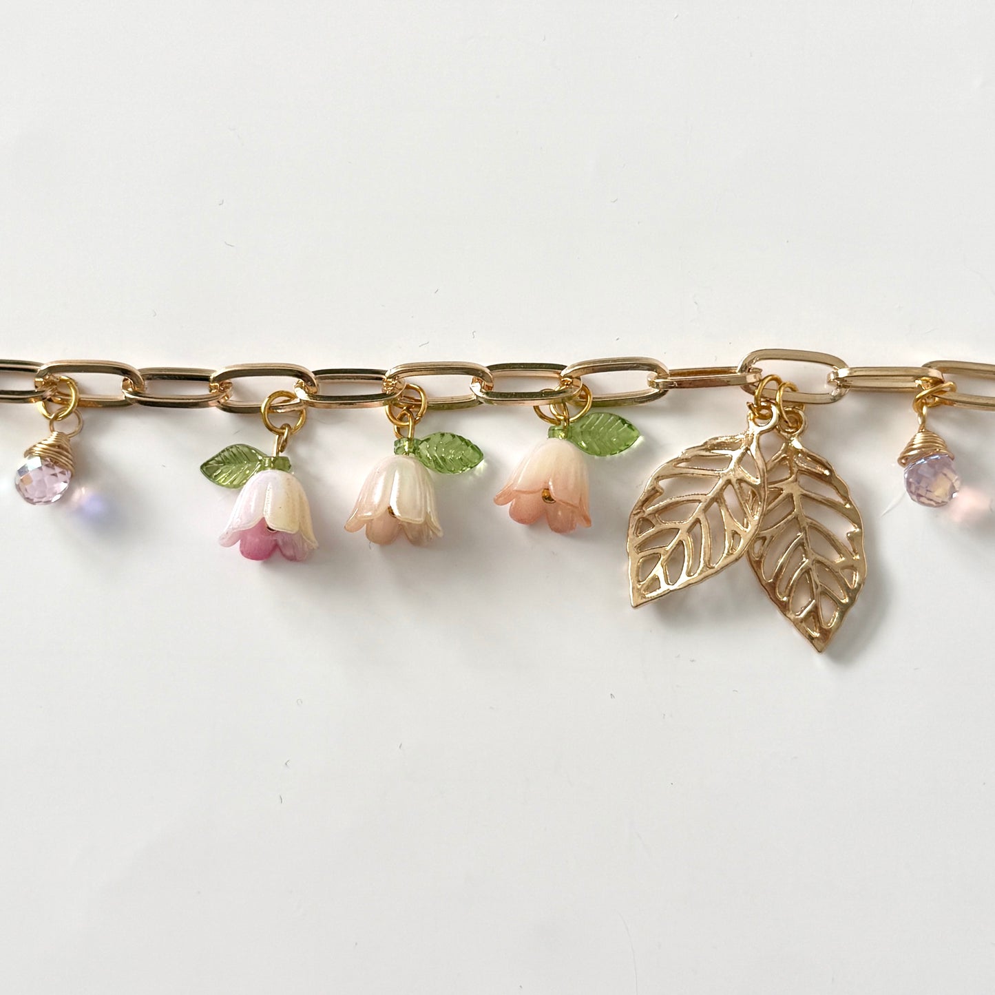 Handmade Floral Y2K Style Charm Bracelet