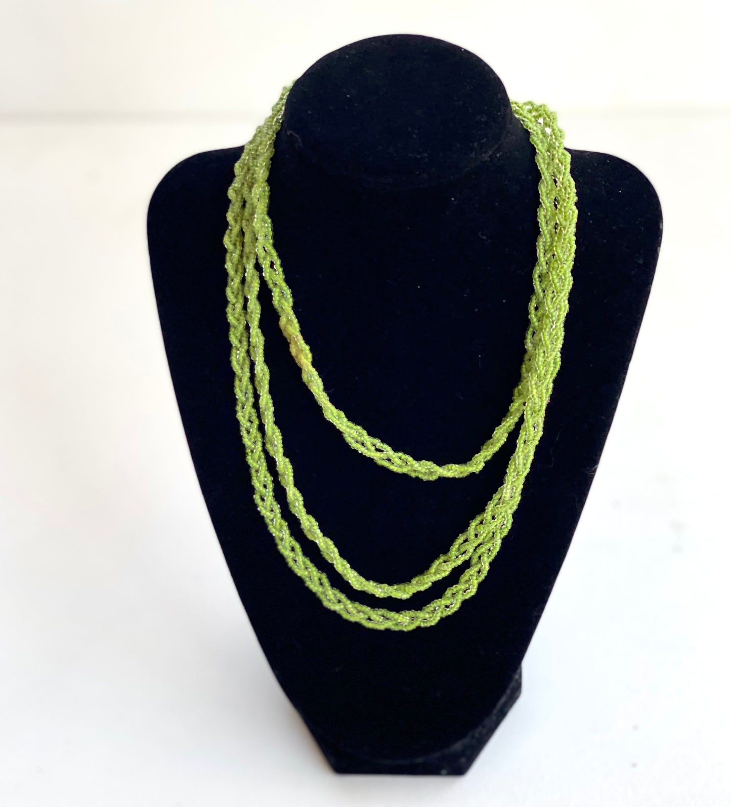 Green Beaded Vintage Necklace